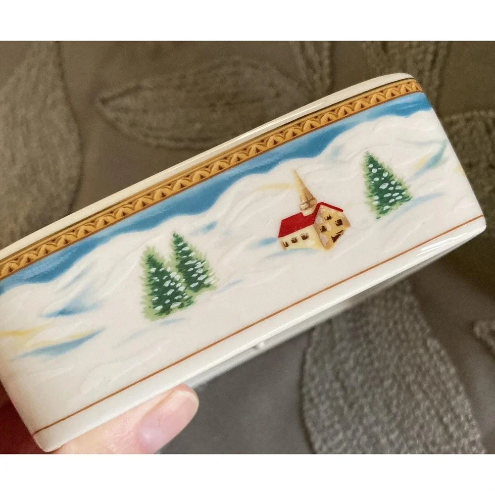 Trinket Box Horse Drawn Winter Sleigh Christmas 6